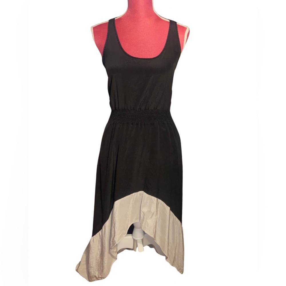JAYGODFREY 100% Silk Asymmetrical Hem Dress